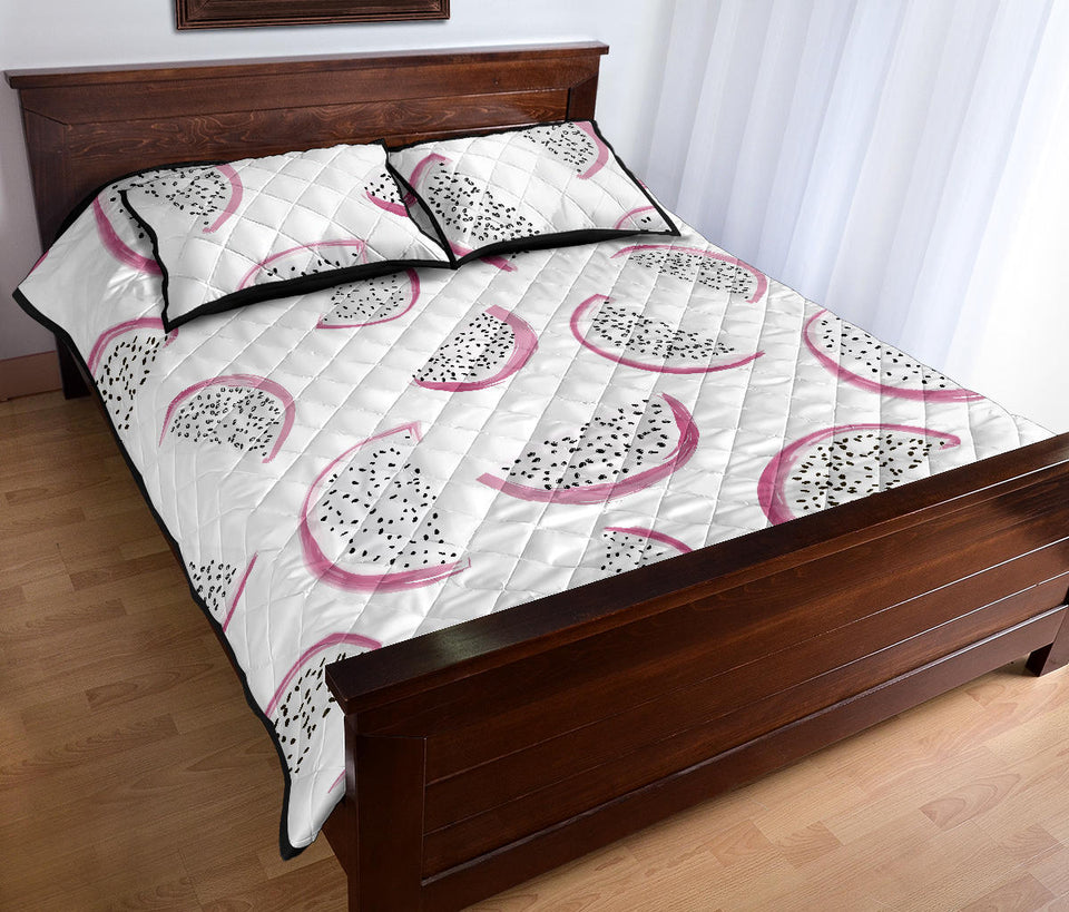 dragon fruit pattern Quilt Bed Set