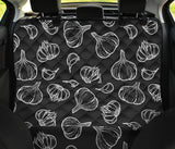 Garlic Pattern Black Background Dog Car Seat Covers