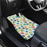 Chemistry Periodic Table Pattern Print Design 05 Front and Back Car Mats