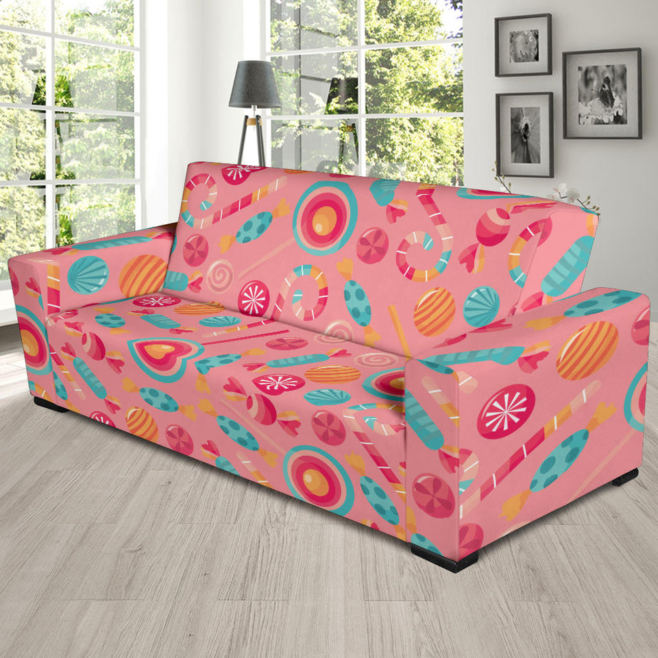 Colorful Candy Pattern Sofa Slipcover