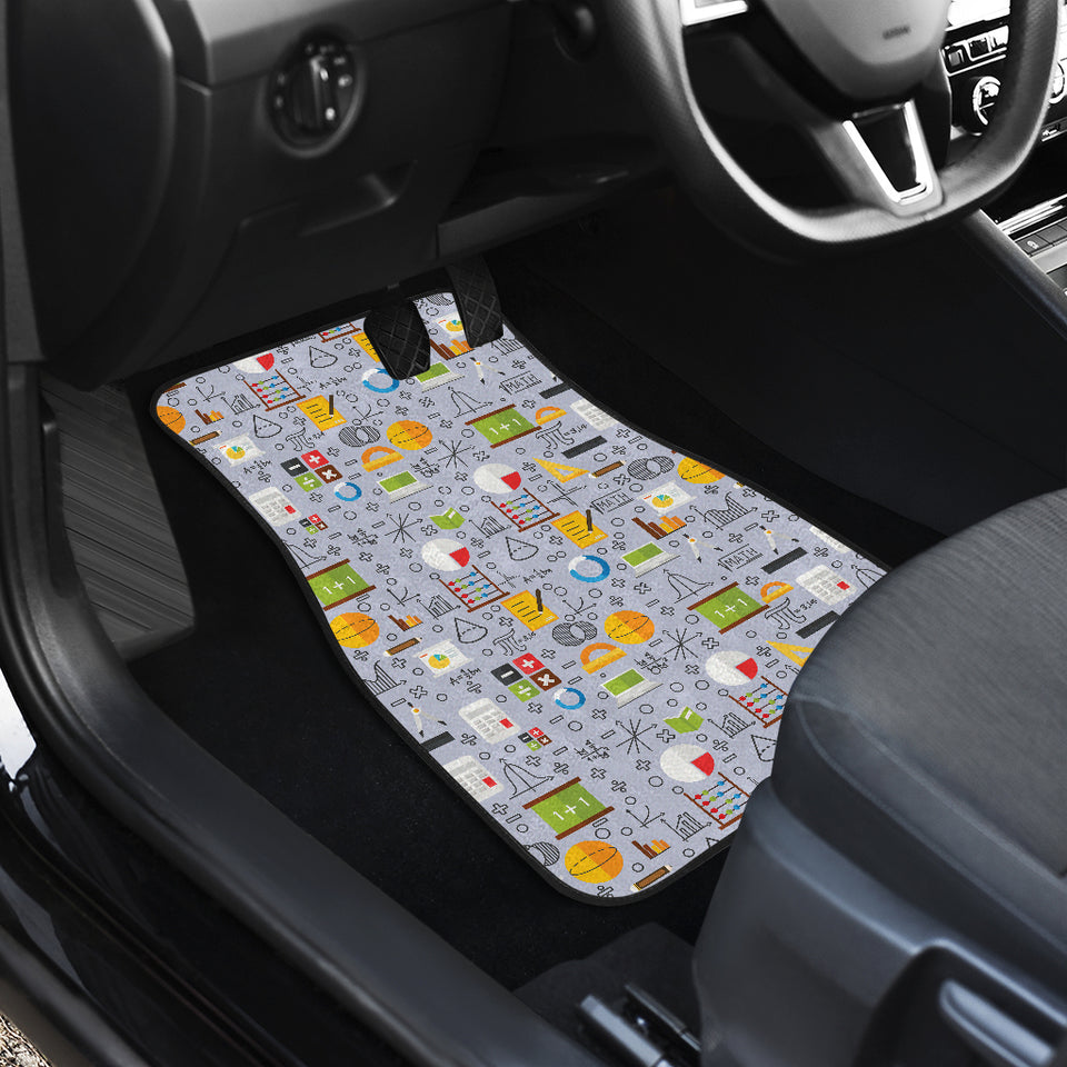 Math Pattern Print Design 04 Front Car Mats
