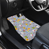 Math Pattern Print Design 04 Front Car Mats