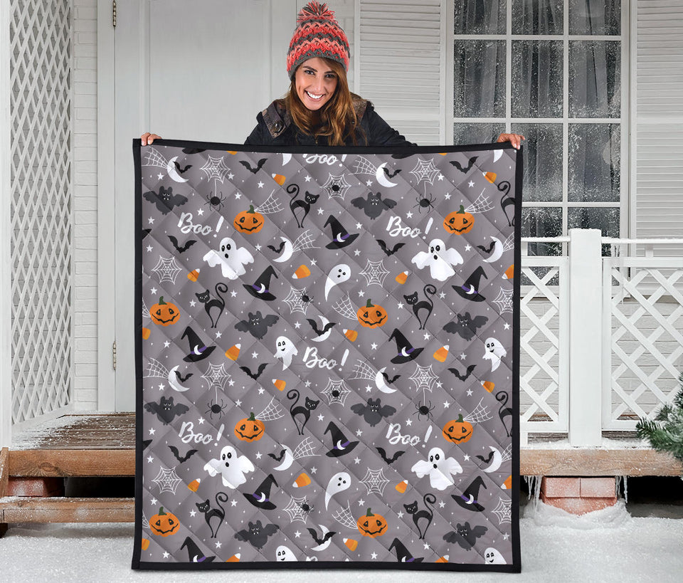 Halloween Design Pattern Premium Quilt