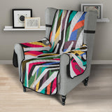 Colorful zebra skin pattern Chair Cover Protector