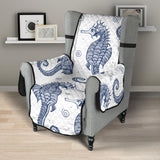 Seahorse pattern background Chair Cover Protector