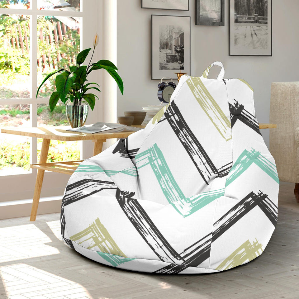 Zigzag  Chevron Paint Pattern Bean Bag Cover