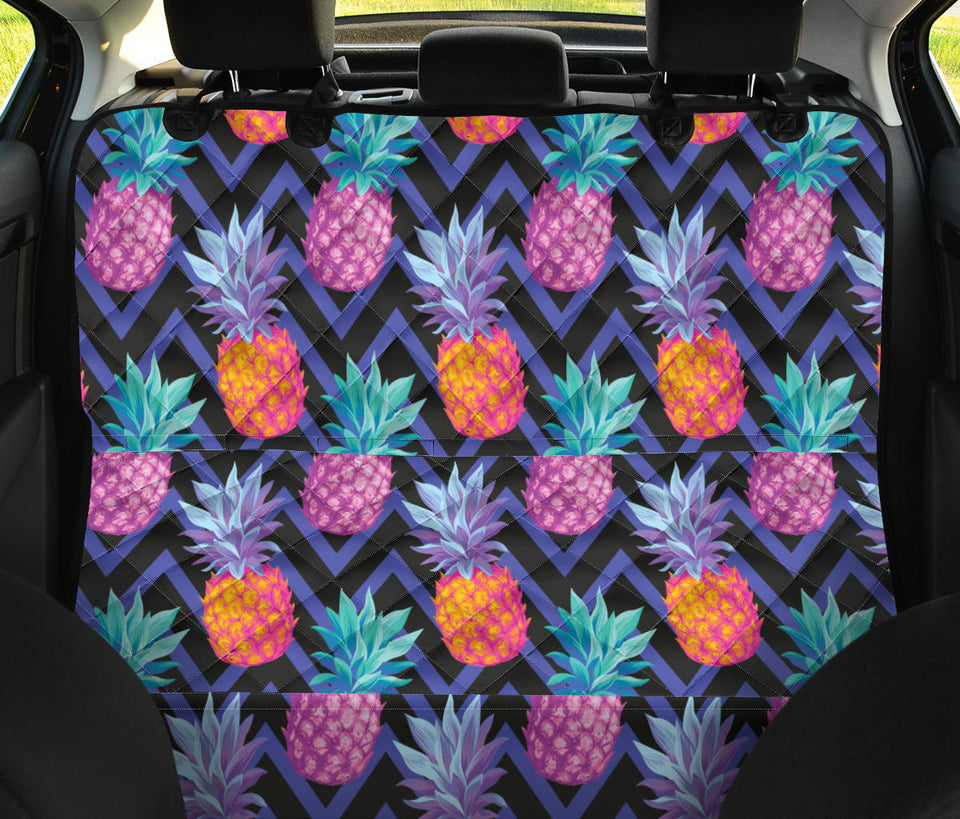 Pineapples Pattern Zigzag Background Dog Car Seat Covers