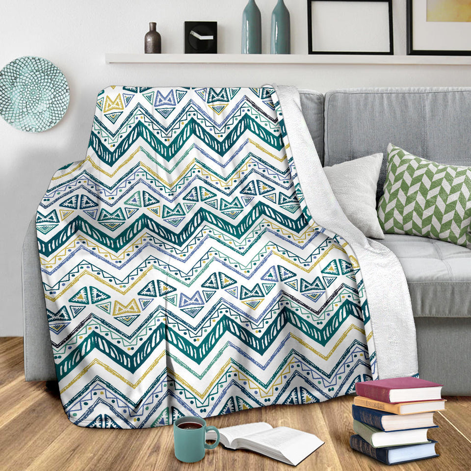 Zigzag  Chevron Paint Design Pattern Premium Blanket