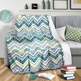 Zigzag  Chevron Paint Design Pattern Premium Blanket