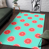 Grapefruit Green Background Area Rug