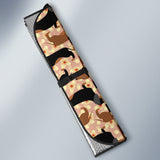 Dachshund Floral Background Car Sun Shade