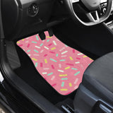 Pink Donut Glaze Candy Pattern Front And Back Car Mats