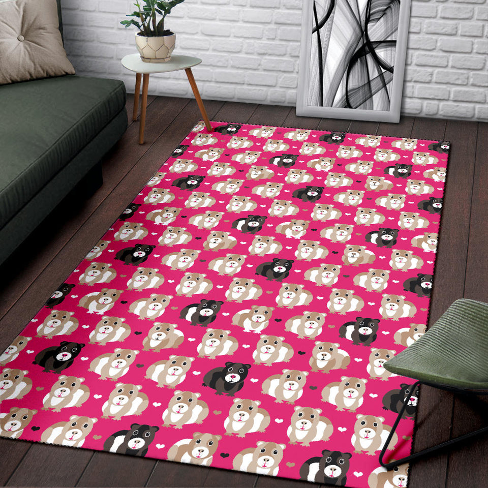 Guinea Pig Pattern Print Design 01 Area Rug