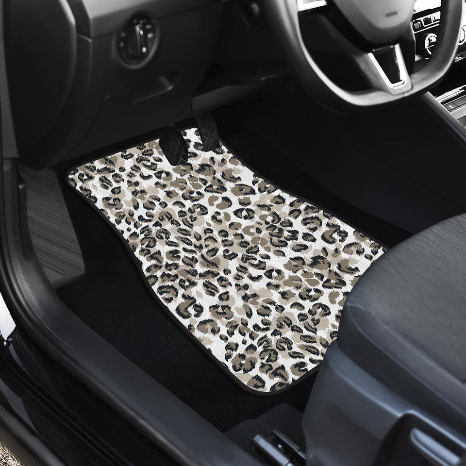 Leopard Skin Print Pattern Front Car Mats