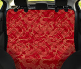 Gold Dragons Red Background Dog Car Seat Covers