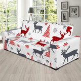 Deer Tree Snowflakes Chrismas Pattern Sofa Slipcover