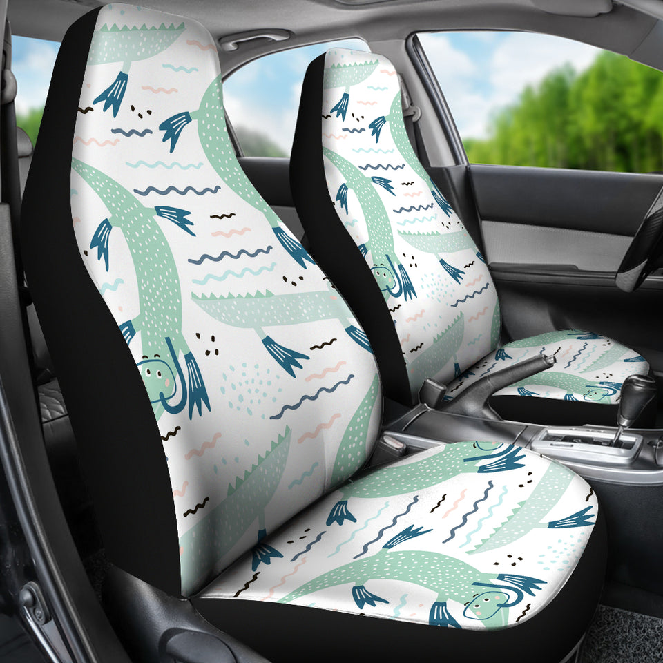 Crocodile Diver Pattern Universal Fit Car Seat Covers