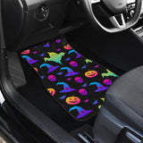 Colorful Halloween Background Front And Back Car Mats