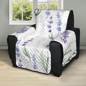 Hand painting Watercolor Lavender Recliner Cover Protector