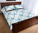 Watercolor starfish pattern Quilt Bed Set
