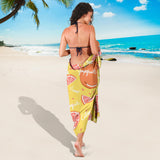 Grapefruit Yellow Background Sarong