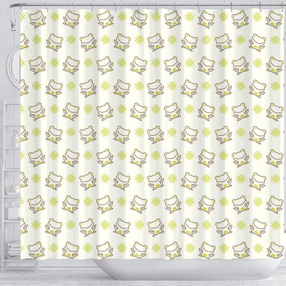 Cute Cartoon Frog Baby Pattern Shower Curtain Fulfilled In US