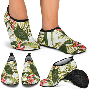 Heliconia Pattern Aqua Shoes