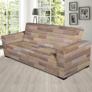 Brick Printed Pattern Print Design 01 Sofa Slipcover