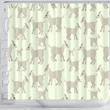 Little Young Goat Pattern Shower Curtain Fulfilled In US
