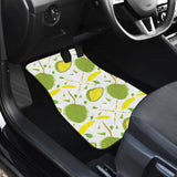 Durian Pattern Background Front And Back Car Mats