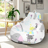 Cute Elephant Mouse Pattern Bean Bag Cover