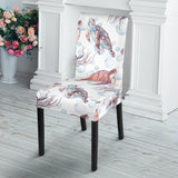Watercolor Sea Turtle Jellyfish Pattern Dining Chair Slipcover