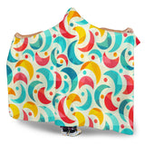 Colorful Moon Pattern Hooded Blanket