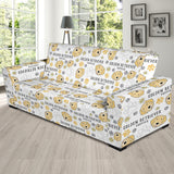 Golden Retriever Pattern Print Design 04 Sofa Slipcover