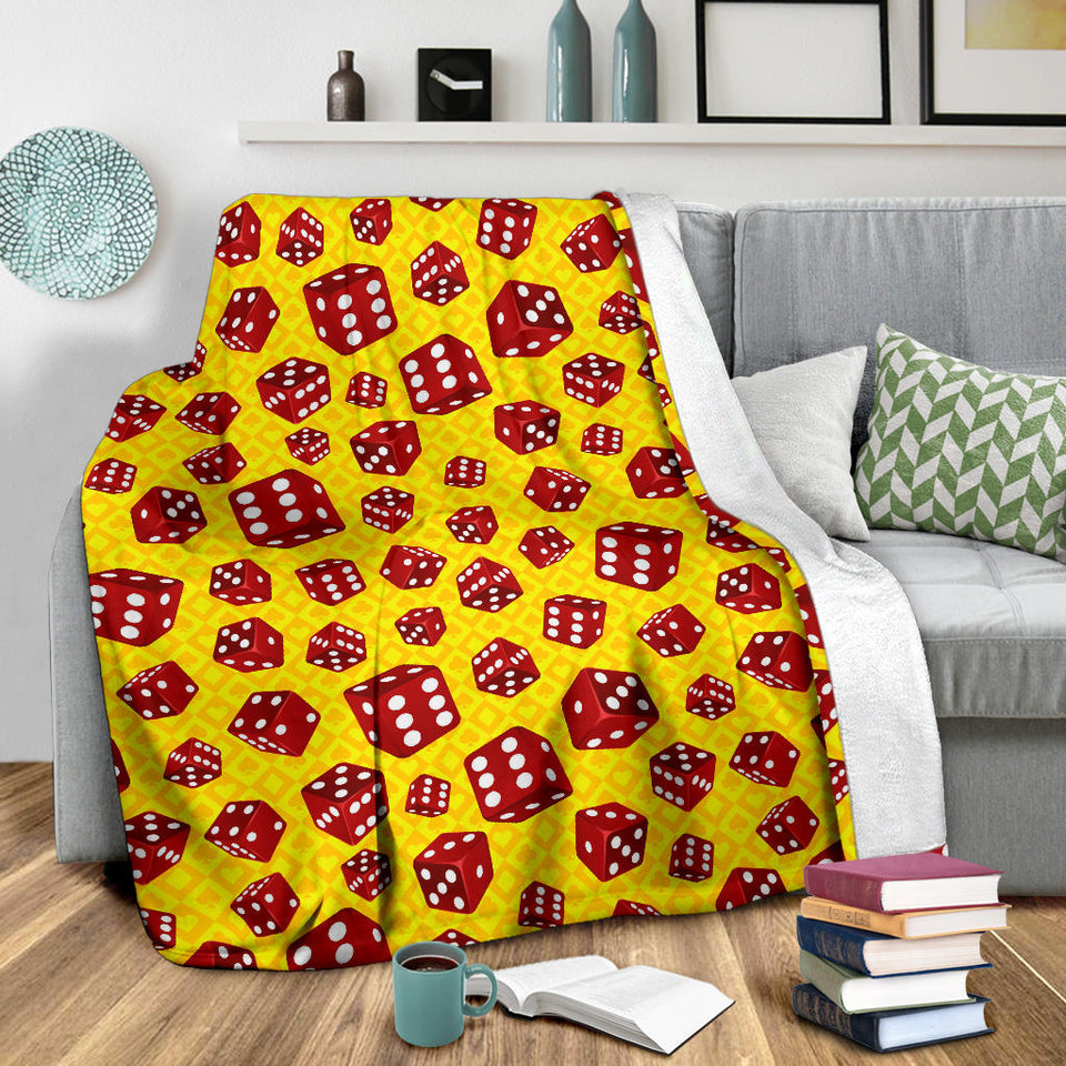 Dice Pattern Print Design 04 Premium Blanket