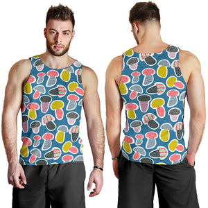 Colorful mushroom design pattern Men Tank Top