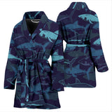 Shark Pattern Women'S Bathrobe