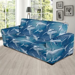 Shark Hand Drawn Sofa Slipcover