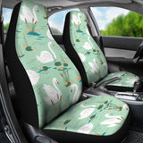 White Swan Lake Pattern  Universal Fit Car Seat Covers