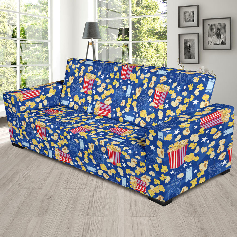 Popcorn Pattern Print Design 01  Sofa Slipcover