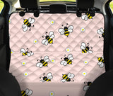 Cute Bee Flower Pattern Pink Background Dog Car Seat Covers