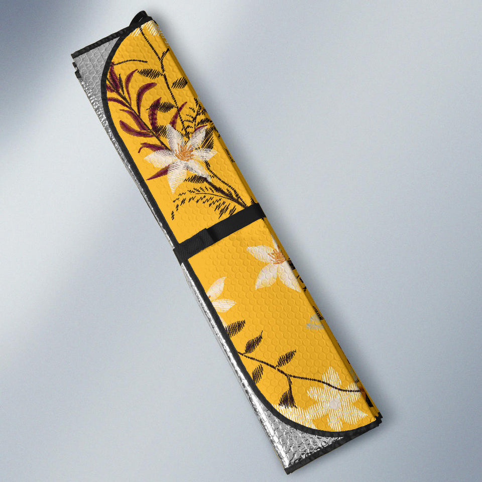 Bee Flower Pattern Car Sun Shade