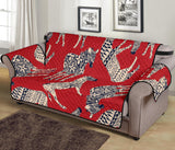 Zebra abstract red background Sofa Cover Protector