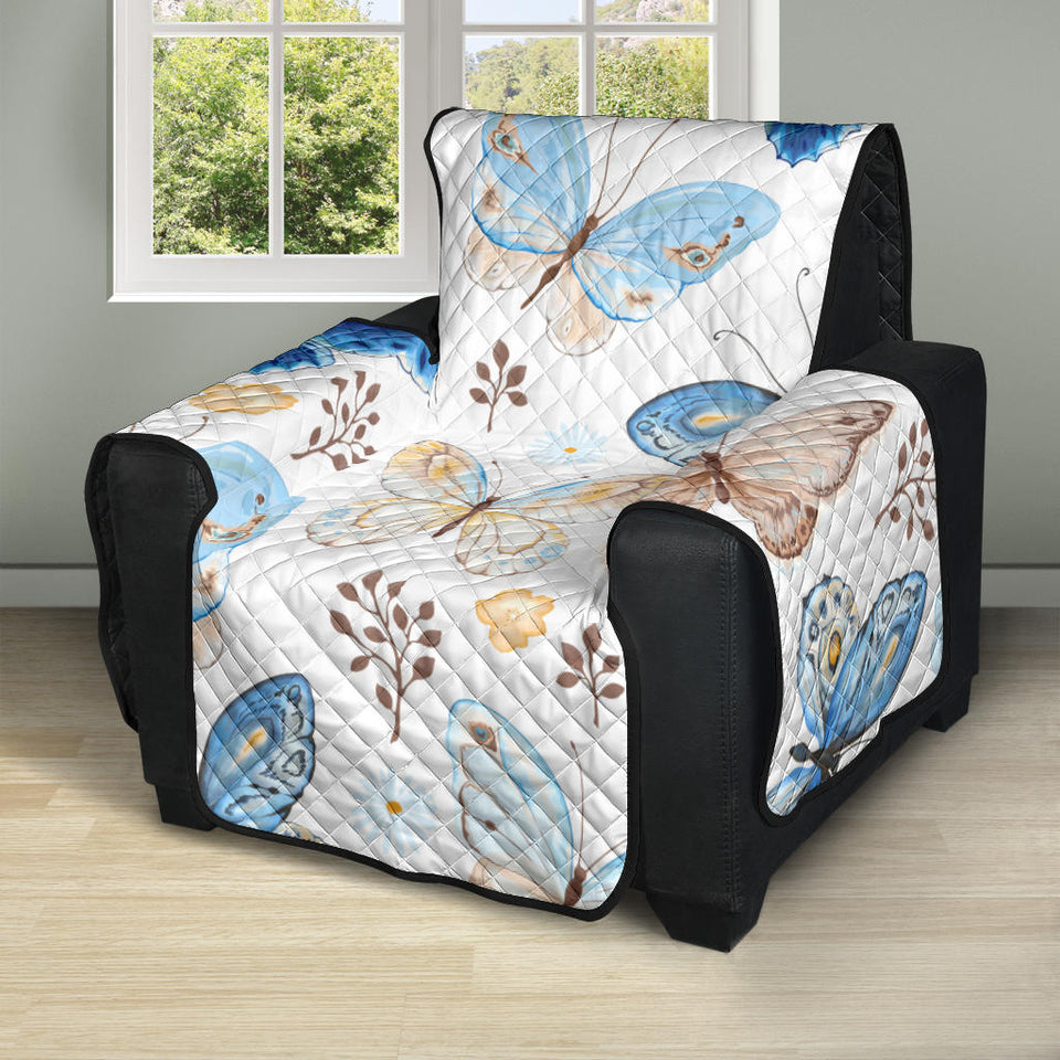 blue butterfly pattern Recliner Cover Protector