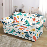 Cute Crocodile Pattern Loveseat Couch Slipcover