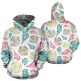 Colorful Shell Pattern Men Women Pullover Hoodie