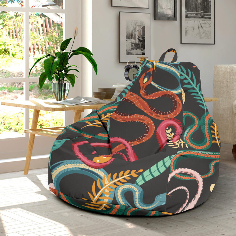 Colorful Snake Plant Pattern Bean Bag Cover