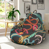 Colorful Snake Plant Pattern Bean Bag Cover