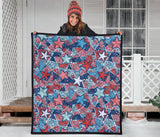 Hand Drawn Colorful Starfish Premium Quilt