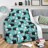 Hedgehog Pattern Print Design 03 Premium Blanket